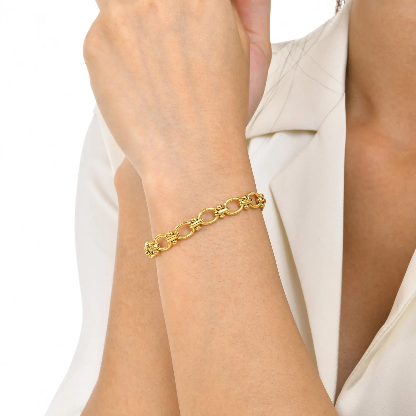 The Bry — 18k Gold Oval Link Bracelet