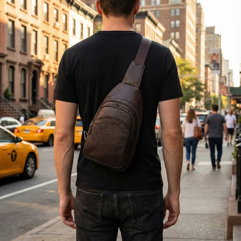 The Journey Sling — Leather Crossbody Bag