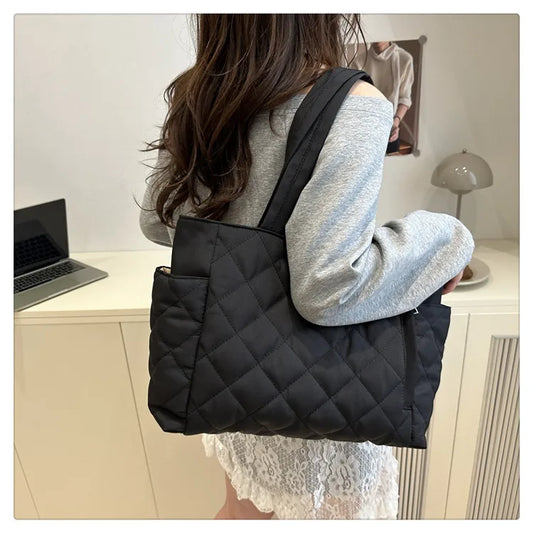The Metro — Quilted Nylon Tote Bag