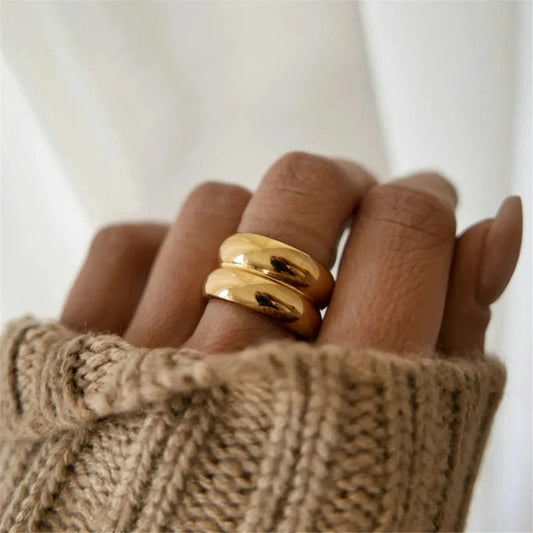 The Stack — 18k Gold Double Band Ring
