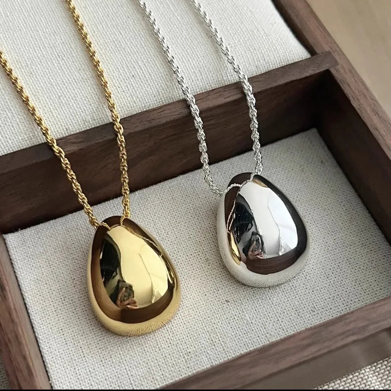 The Pebble — Teardrop Pendant Necklace