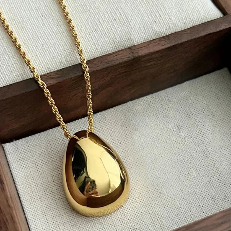 The Pebble — Teardrop Pendant Necklace