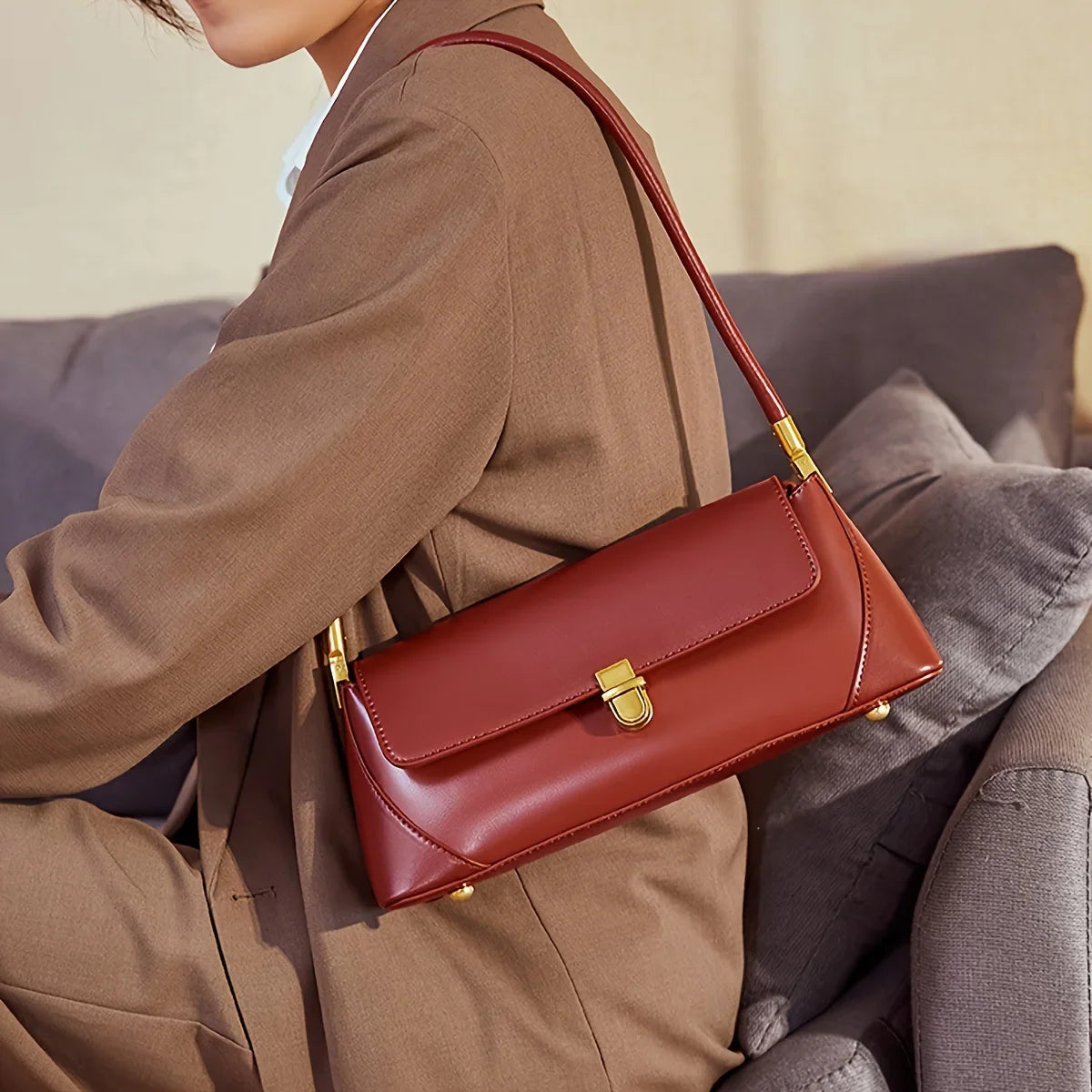 The Kins — Structured Baguette Shoulder Bag
