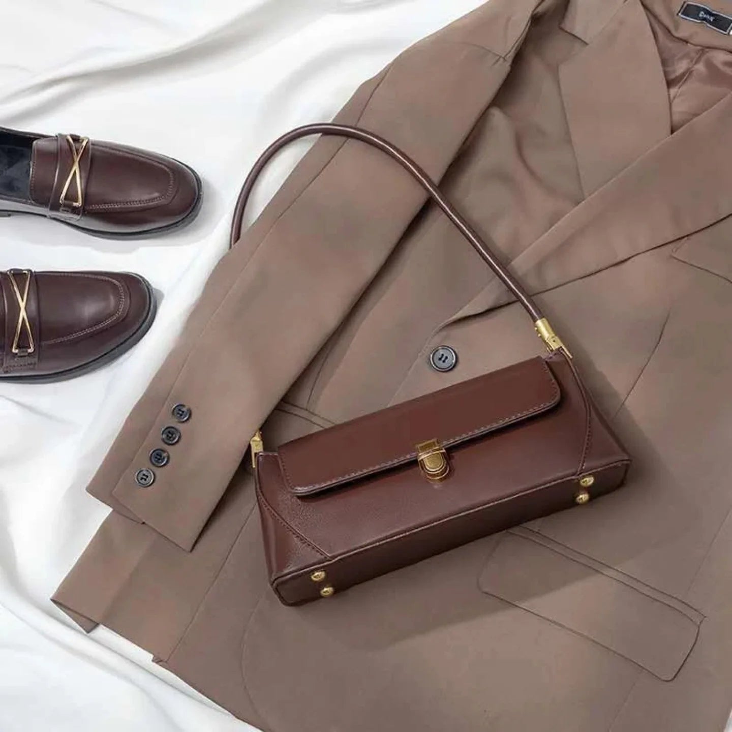 The Kins — Structured Baguette Shoulder Bag