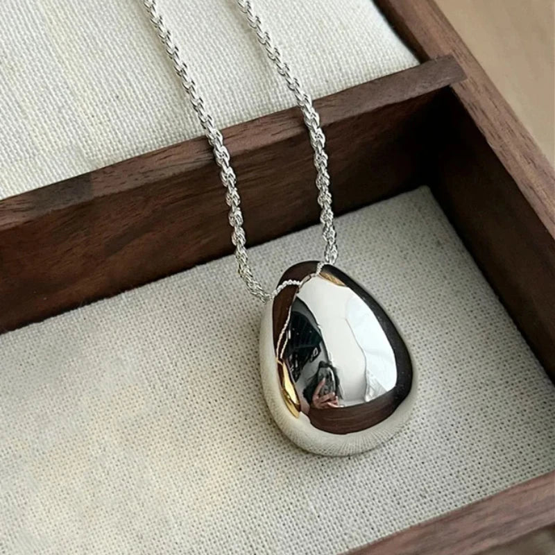 The Pebble — Teardrop Pendant Necklace