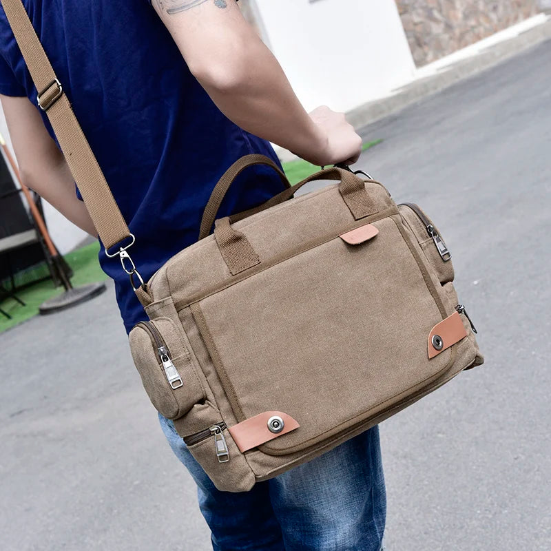 The Atlas — Canvas Men's Messenger Bag